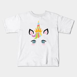 Unicorn Face Kids T-Shirt